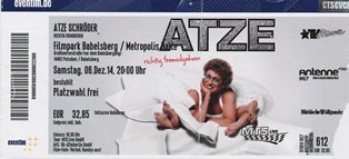 Atze Schroeder Eintrittskarte 2014